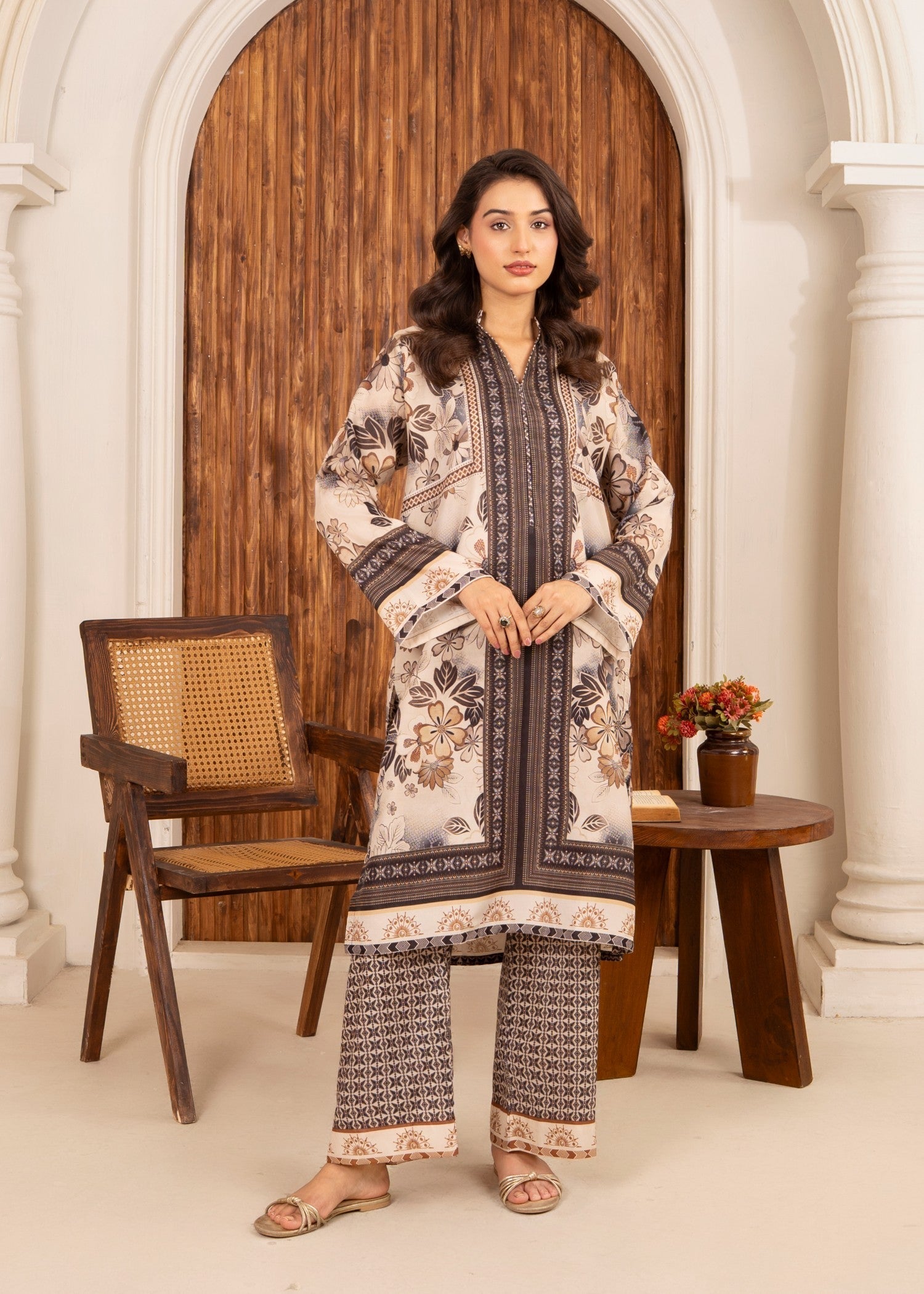 Abeera Art No: ADP 05 – Geometric Elegance in Swiss Lawn Women 2pcs