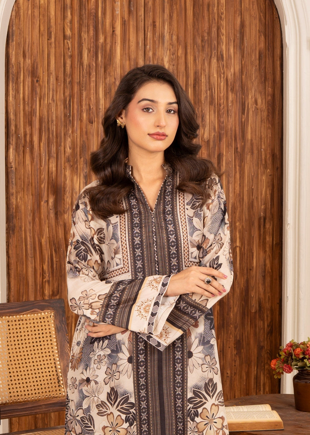 Abeera Art No: ADP 05 – Geometric Elegance in Swiss Lawn Women 2pcs