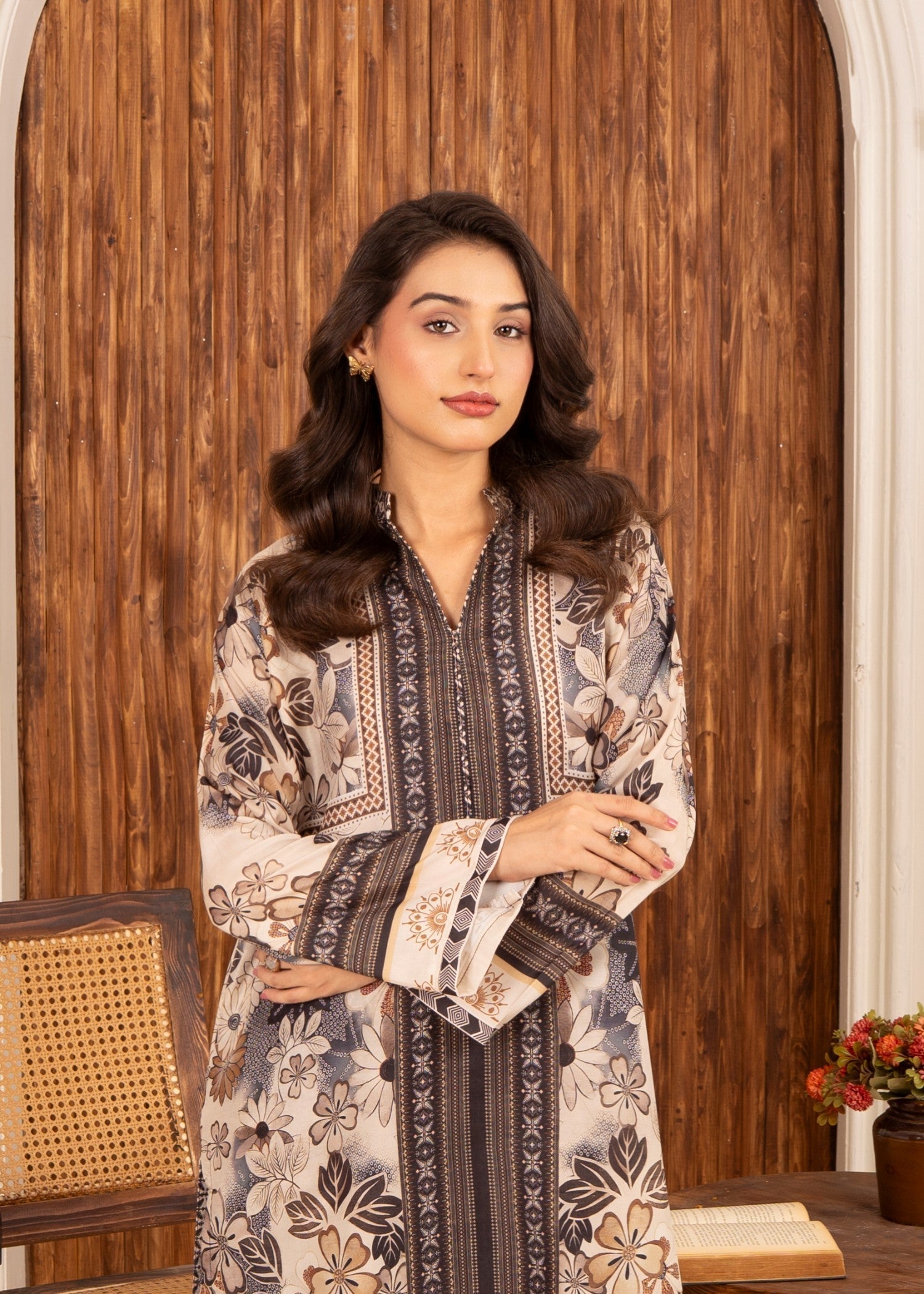 Abeera Art No: ADP 05 – Geometric Elegance in Swiss Lawn Women 2pcs