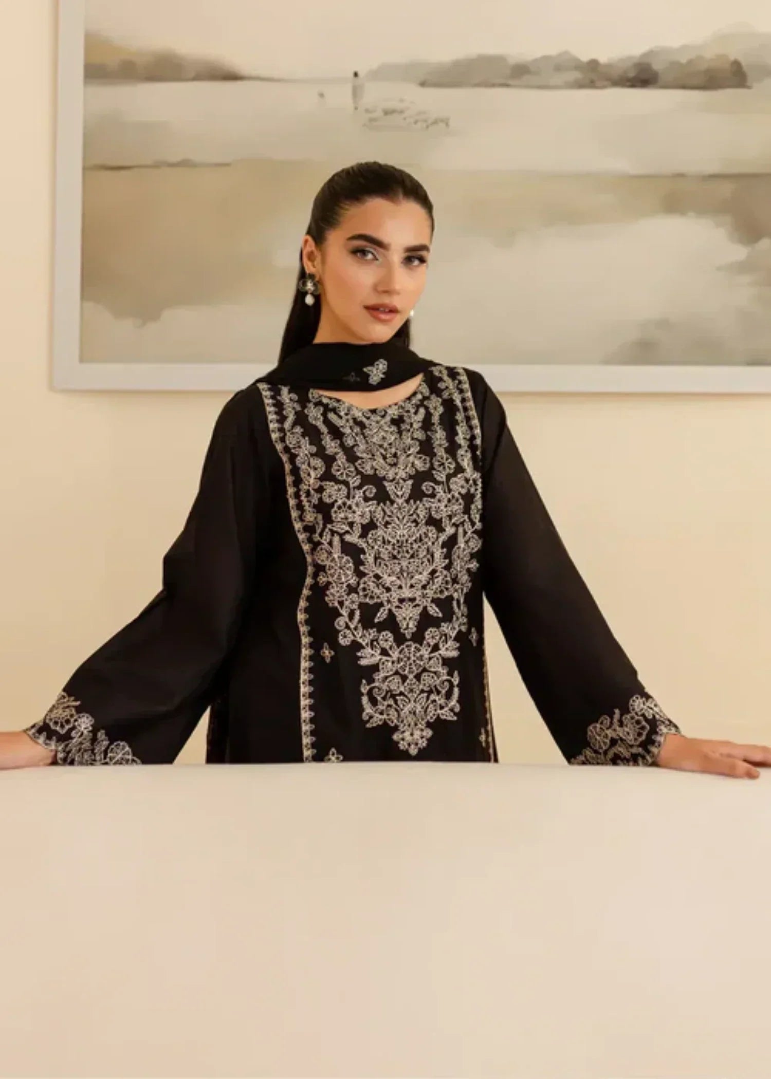 Shehroz Fashion VALAK EMBROIDERED DRESS Women 3pcs