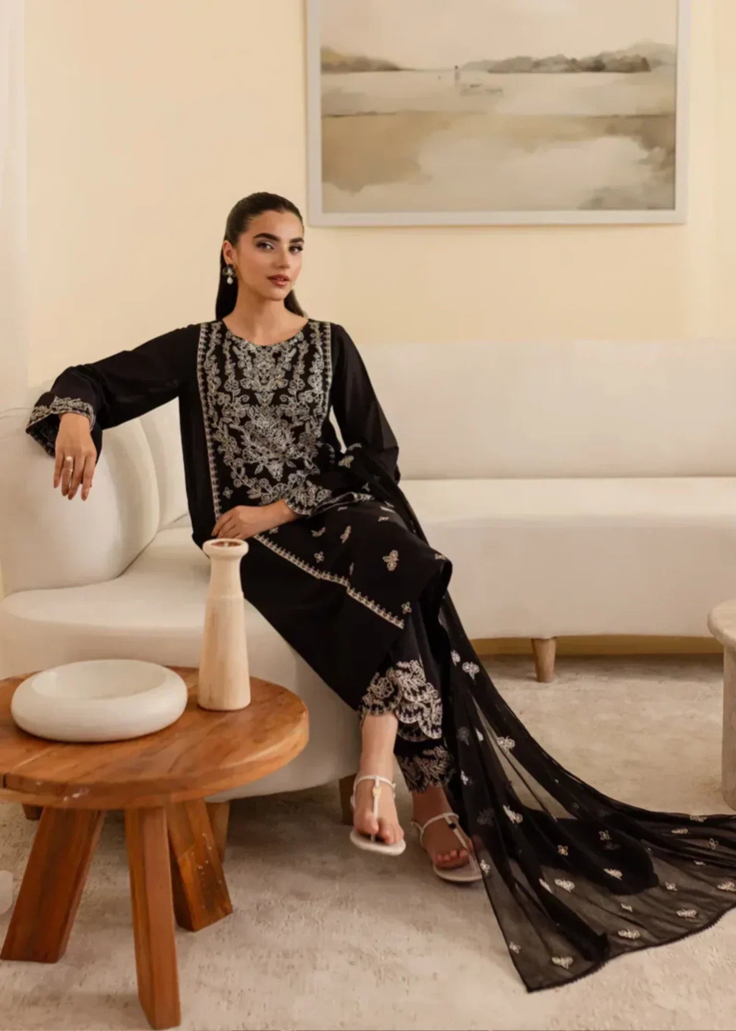 Shehroz Fashion VALAK EMBROIDERED DRESS Women 3pcs