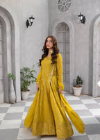 Manahils Angrakha 099 MUSTARD Women 3pcs