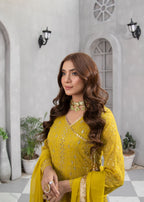 Manahils Angrakha 099 MUSTARD Women 3pcs
