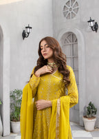 Manahils Angrakha 099 MUSTARD Women 3pcs
