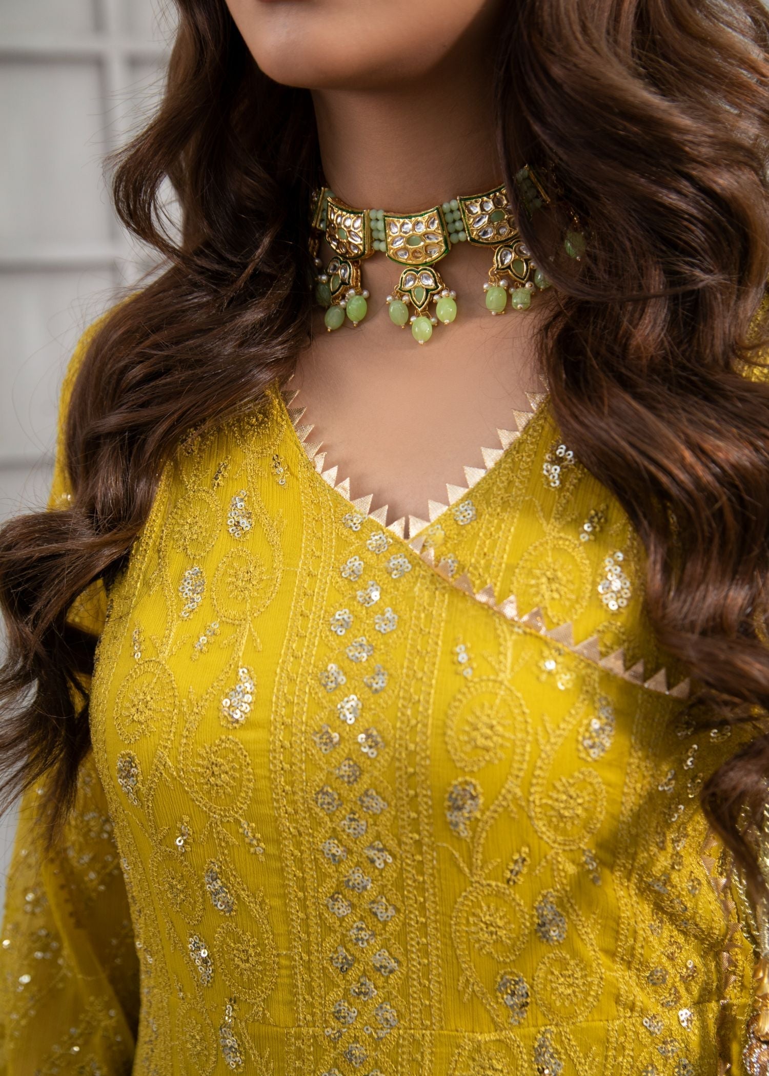 Manahils Angrakha 099 MUSTARD Women 3pcs