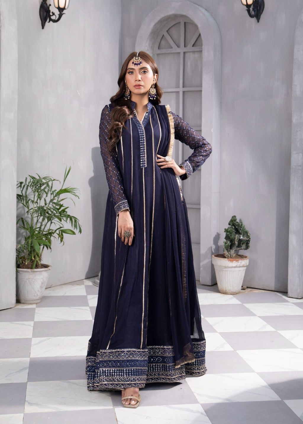 Manahils MAXI 106 NAVI BLUE Women 3pcs