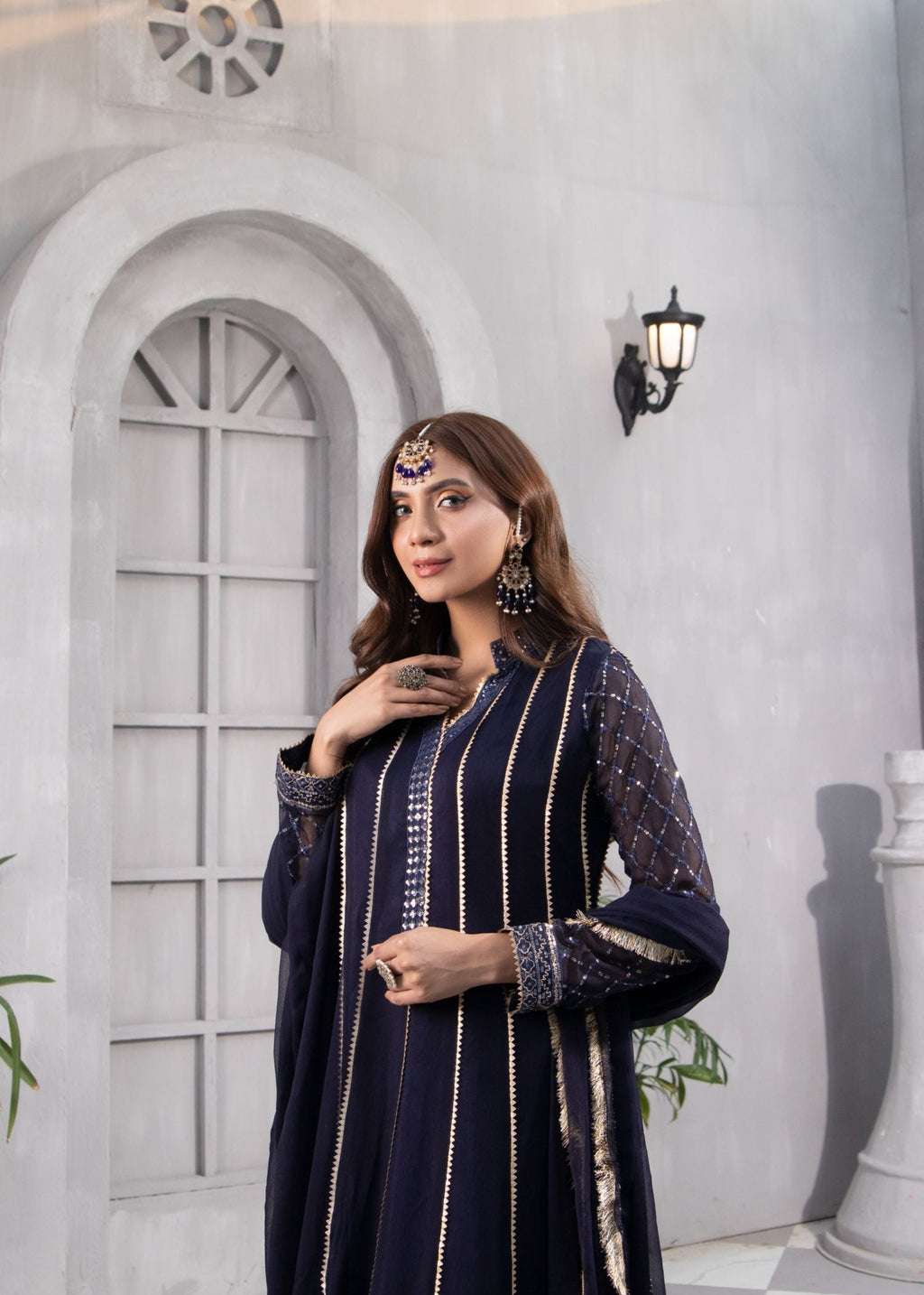 Manahils MAXI 106 NAVI BLUE Women 3pcs