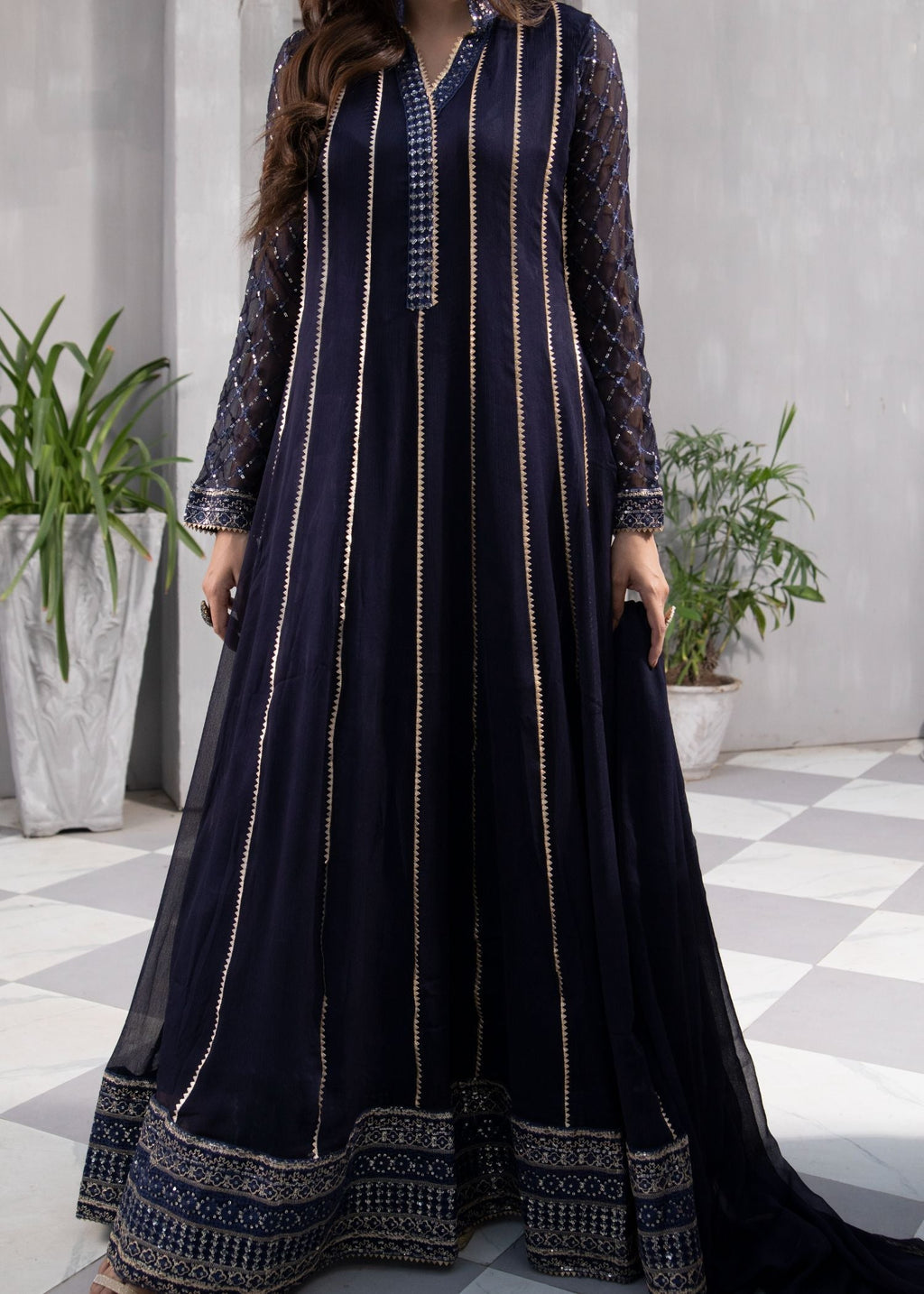 Manahils MAXI 106 NAVI BLUE Women 3pcs