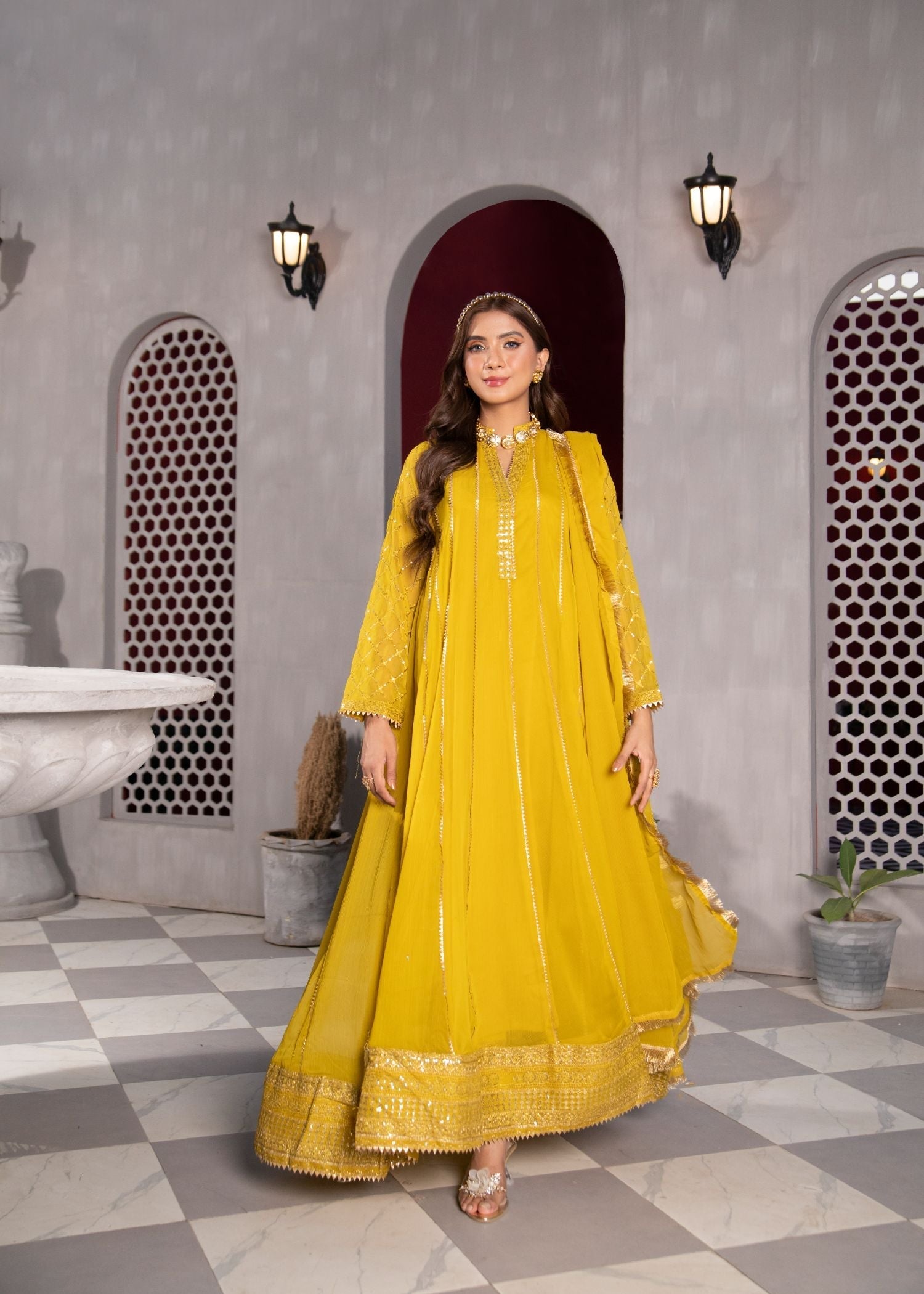 Manahils MAXI 106 MUSTARD Women 3pcs