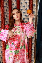 Dhanak SS24DC 2531 PINK LAWN PRINTED KURTA WITH TROUSER Women 2pcs