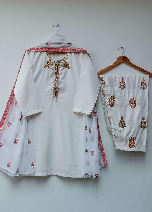 Lubana Store DHOLAK 2 OFF WHITE Women 3pcs