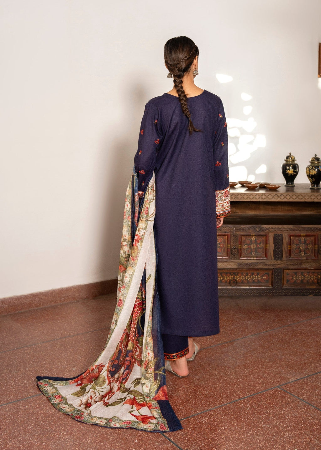 Casual Lite Cotton Emb Suit 06 Women 3pcs