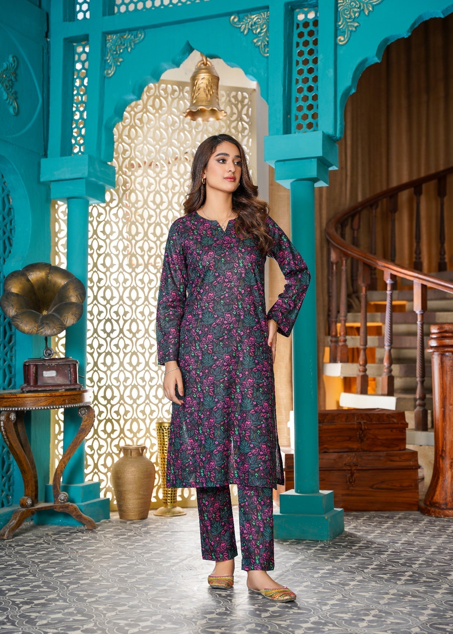 Chaudhary Arts Lawn printed Rangkhas RS4 Women 2pcs