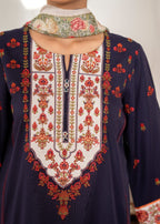 Casual Lite Cotton Emb Suit 06 Women 3pcs