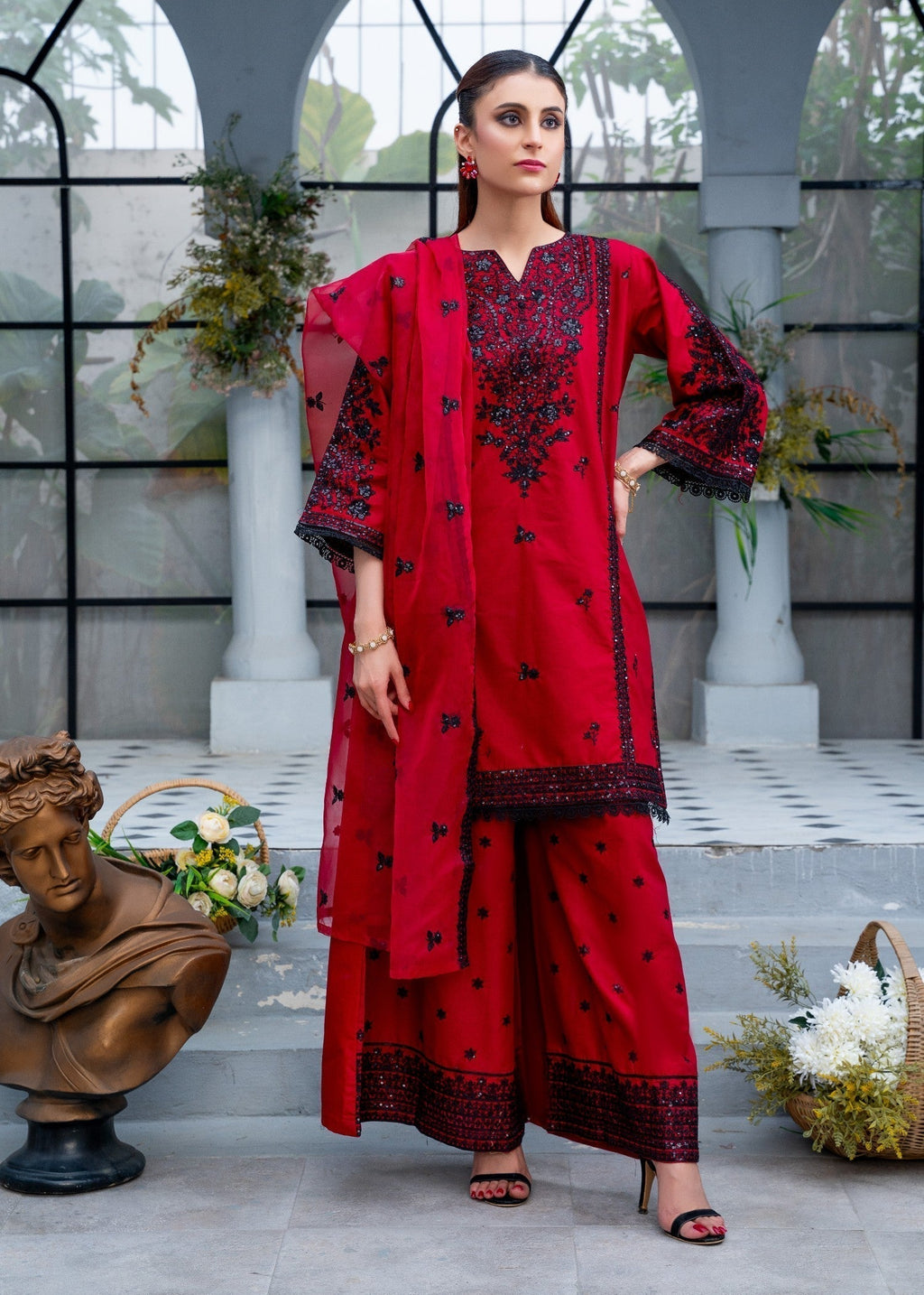 Rangoon Clothing Zebunisa Reddish Women 3pcs