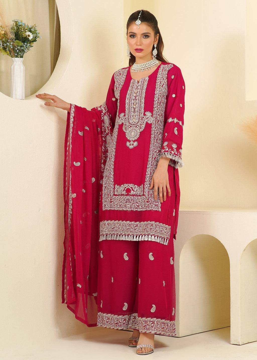 Rangoon Clothing Zarvisha Hotpink Women 3pcs