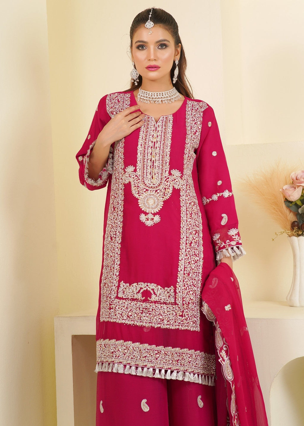 Rangoon Clothing Zarvisha Hotpink Women 3pcs