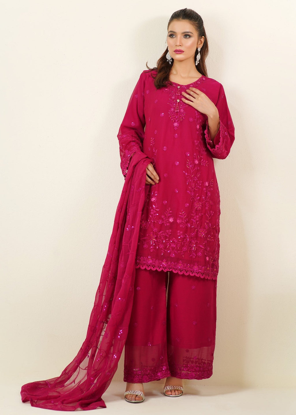 Rangoon Clothing Ritaan Hotpink Women 3pcs