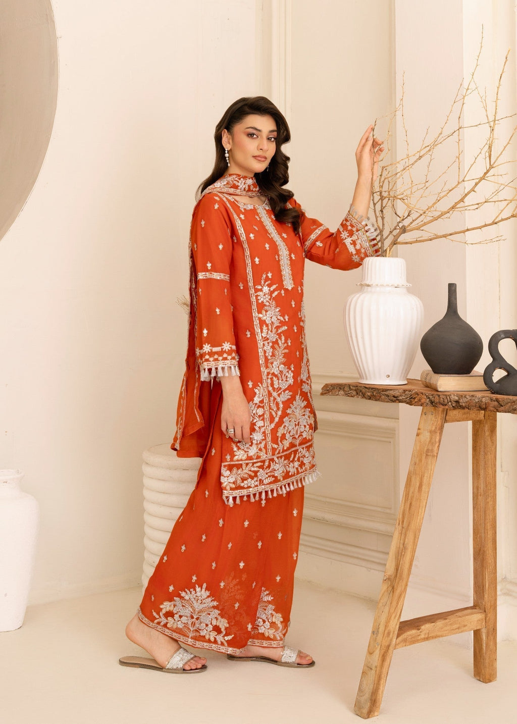 Four Season Boutique AFSHEEN RUST ORANGE Women 3pcs