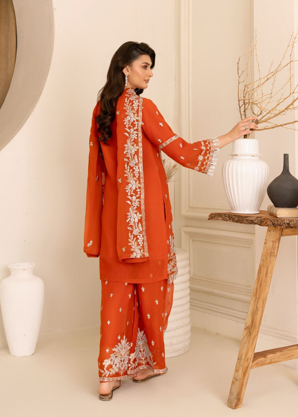 Four Season Boutique AFSHEEN RUST ORANGE Women 3pcs