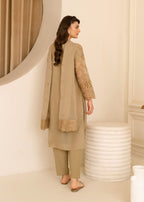 Four Season Boutique CUTWORK CHIFFON BEIGE Women 3pcs