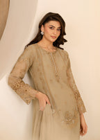 Four Season Boutique CUTWORK CHIFFON BEIGE Women 3pcs