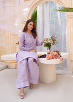Kashaf Lilac Farshi shalwar Cotton silk Women 3pcs