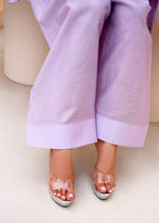 Kashaf Lilac Farshi shalwar Cotton silk Women 3pcs