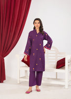 Shehroz Fashion FEROZA FINESSE LILEN EMBROIDERY DRESS Women 2pcs