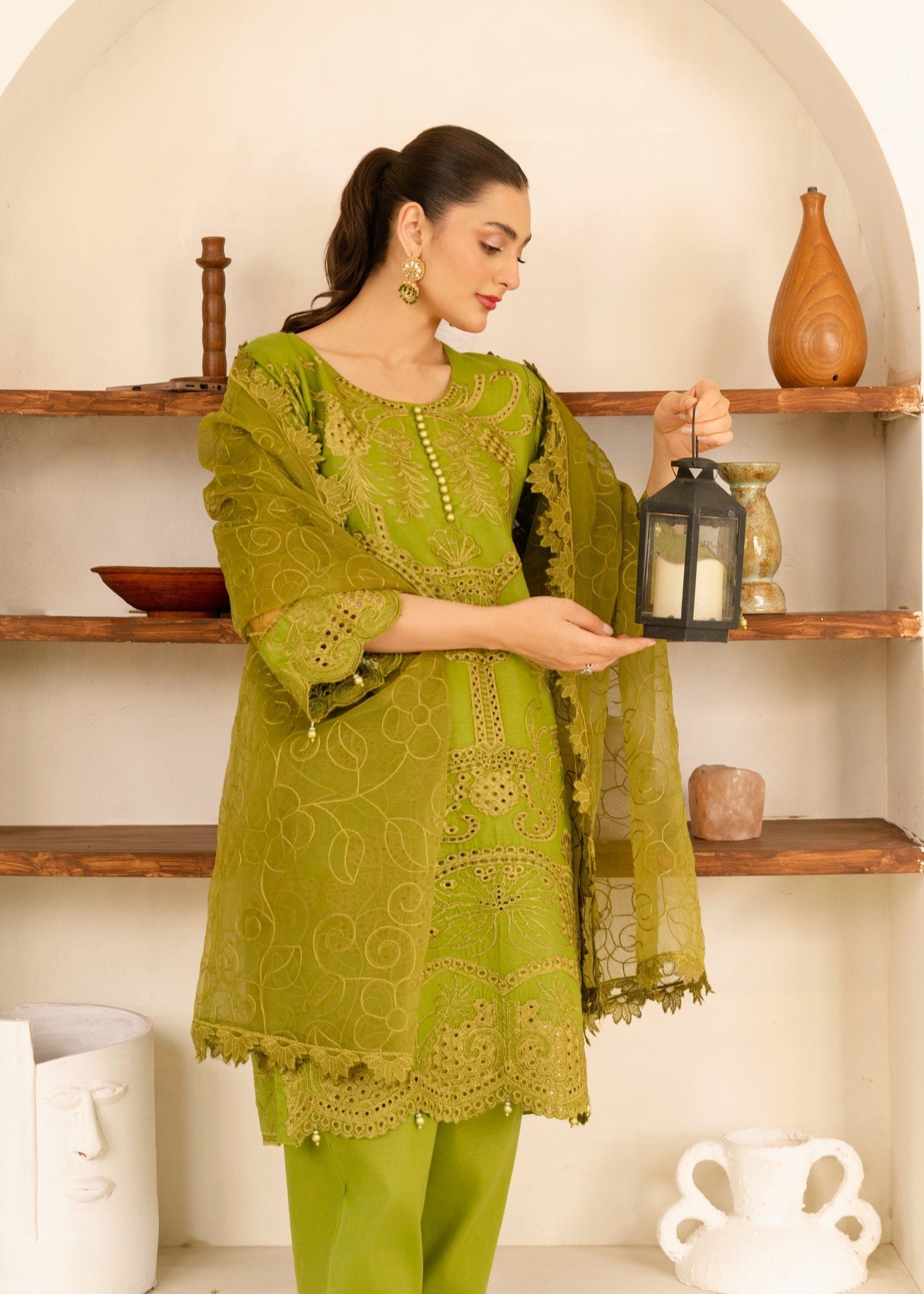 Four Season Boutique BORING COTTON GREEN Women 3pcs