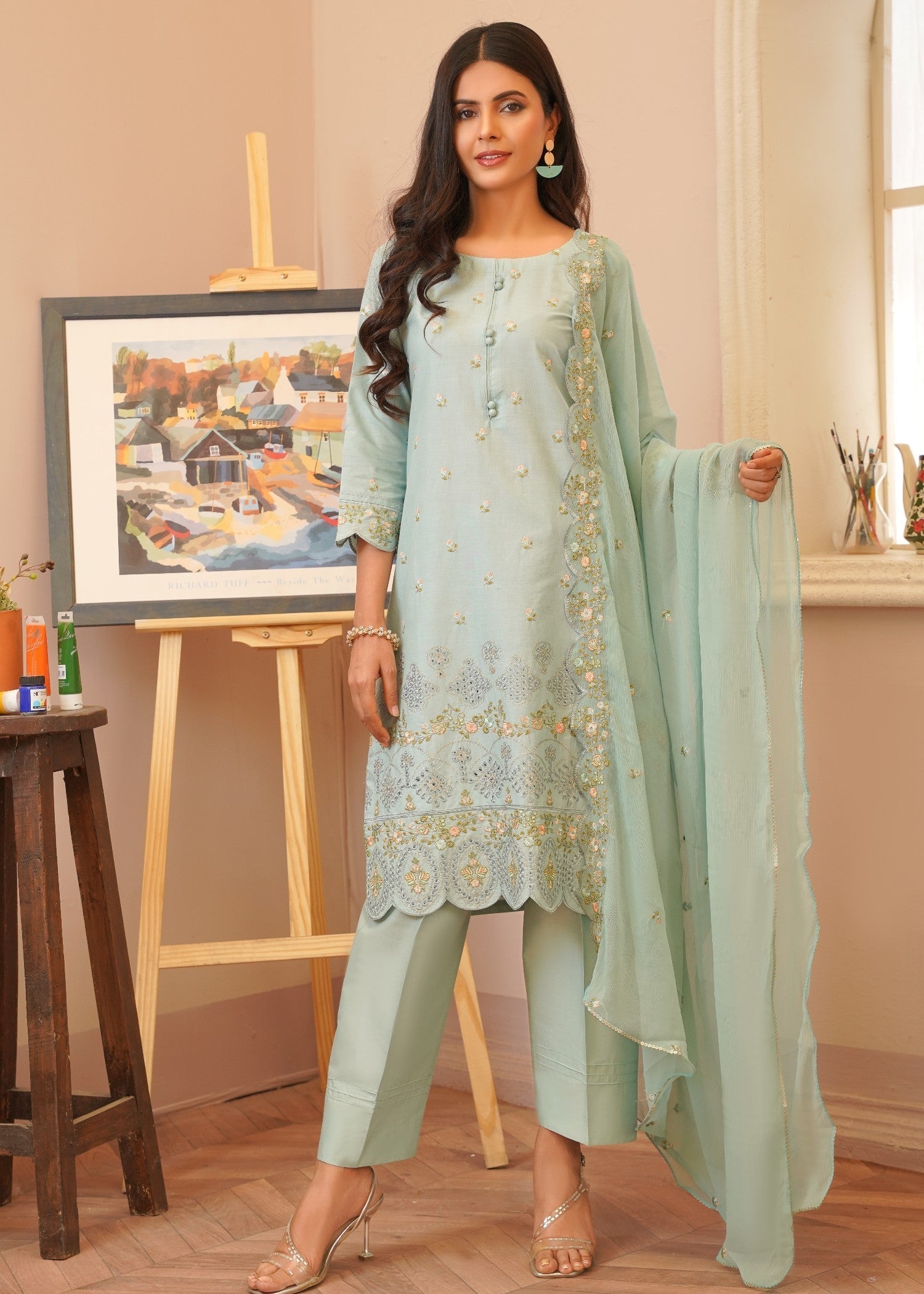 Rangoon Clothing Inayat pistachio Women 3pcs