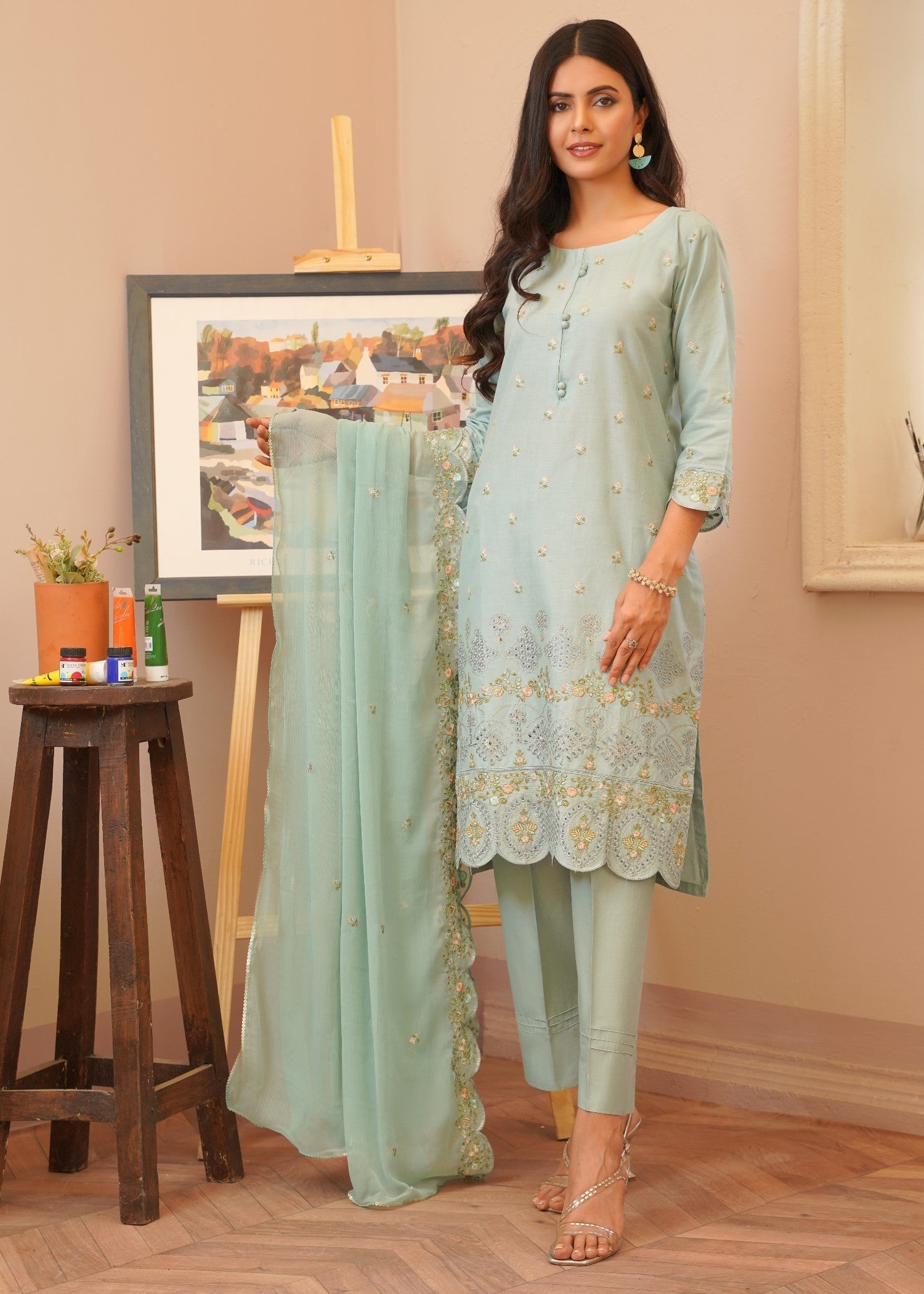 Rangoon Clothing Inayat pistachio Women 3pcs