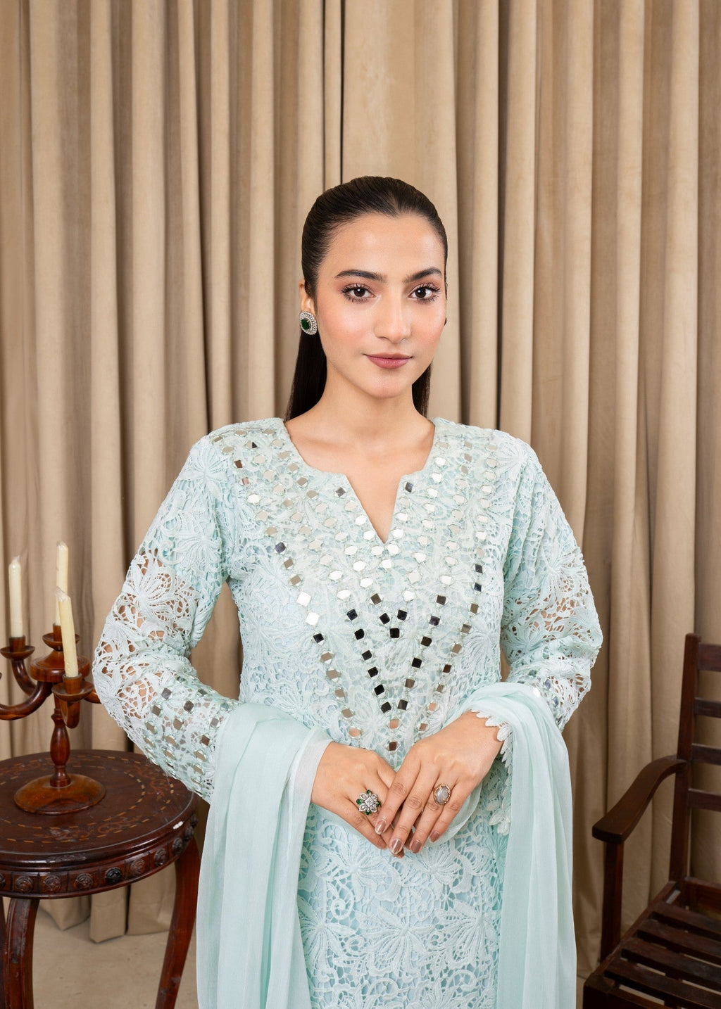 Four Season Boutique COTTON NET ICEBLUE Women 3pcs