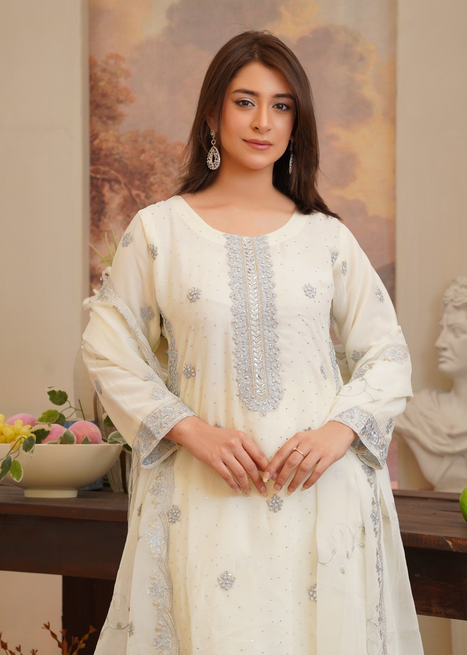 Rangoon Clothing Kainat OffWhite Women 3pcs