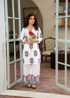 Akhrot Clothing White Embroidered Co Ord Women 2pcs