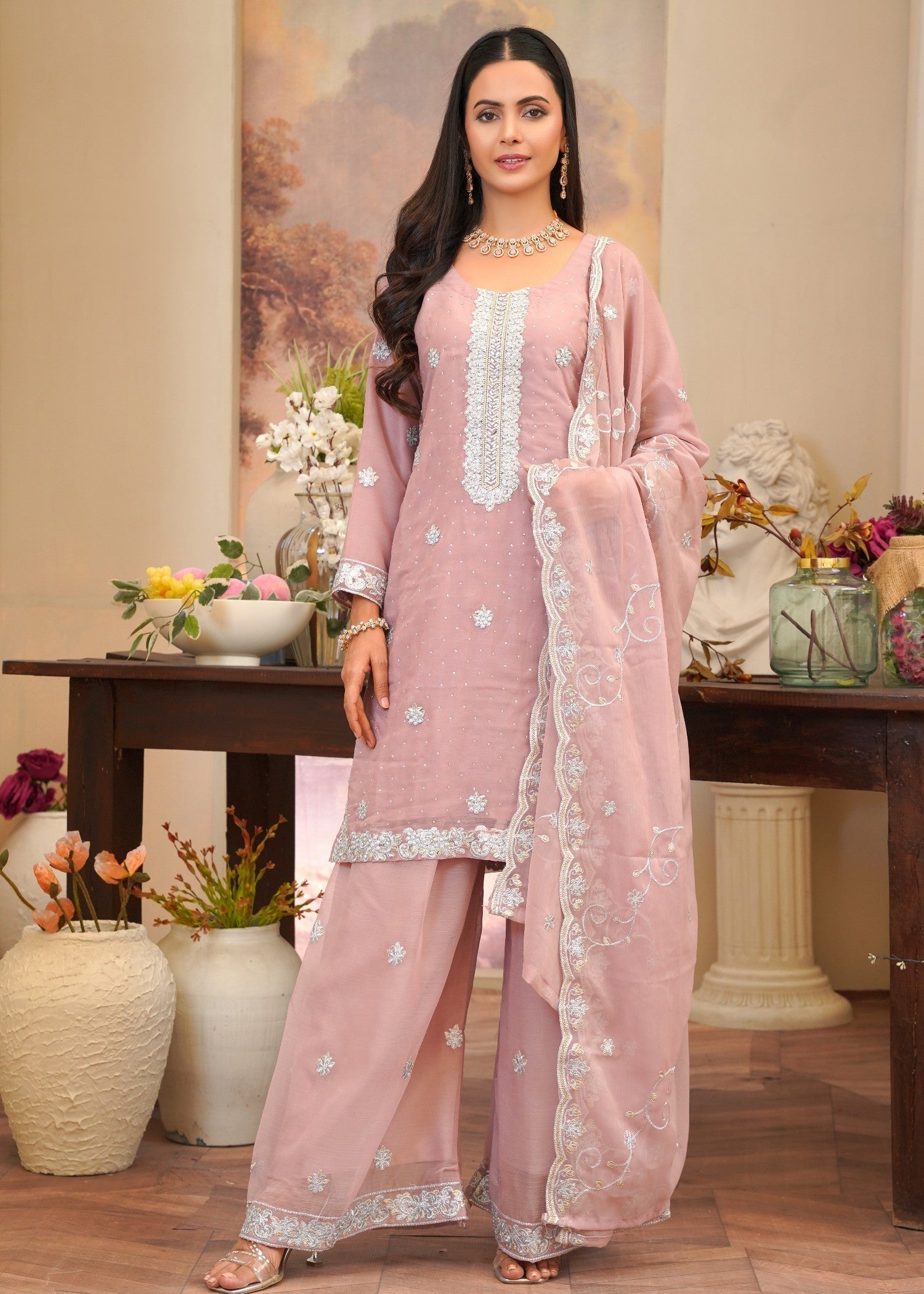 Rangoon Clothing Kainat Pastel Pink Women 3pcs