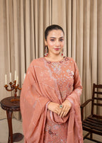 Four Season Boutique AASMAAN PEACH Women 3pcs