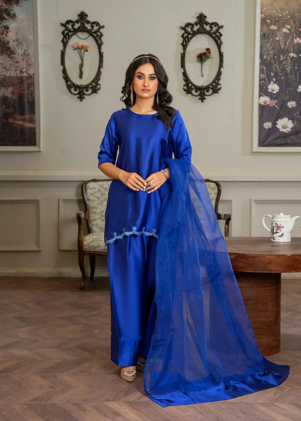 Akhrot Clothing Electric Blue FARSHI Women 3pcs