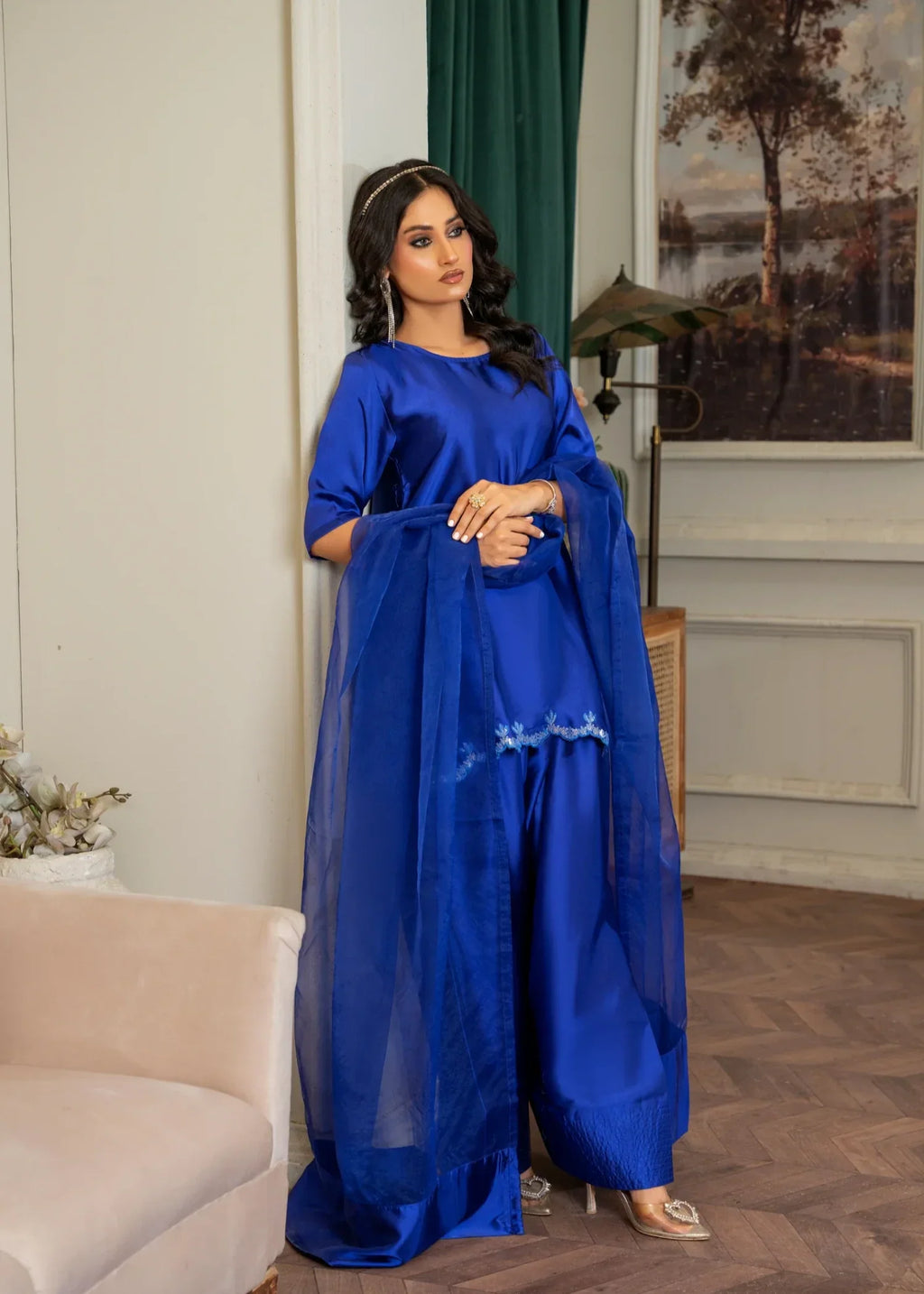 Akhrot Clothing Electric Blue FARSHI Women 3pcs