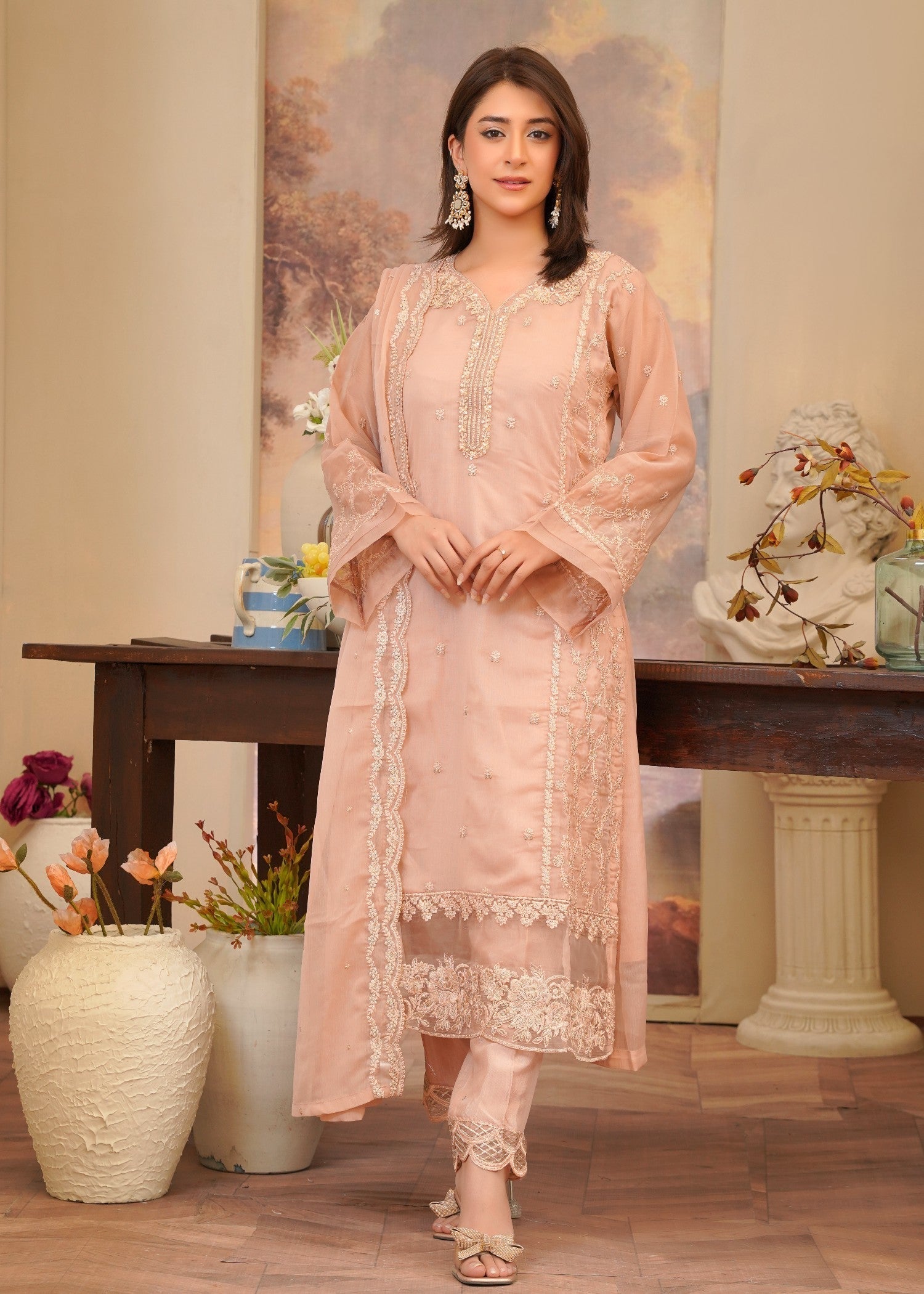 Rangoon Clothing Anooshay Peach Women 3pcs