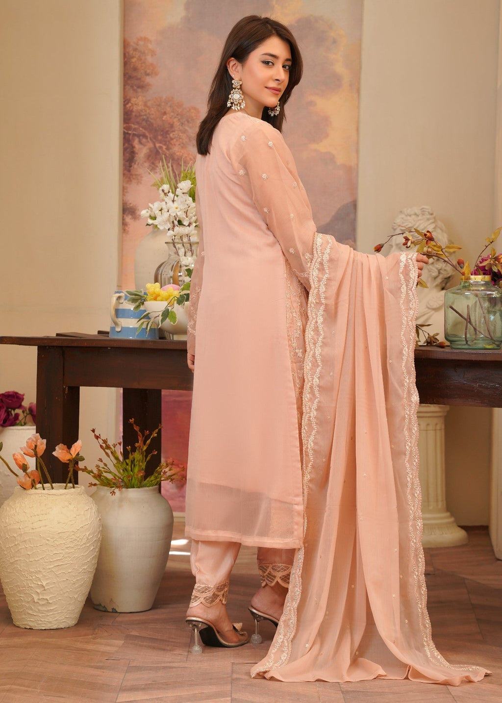 Rangoon Clothing Anooshay Peach Women 3pcs