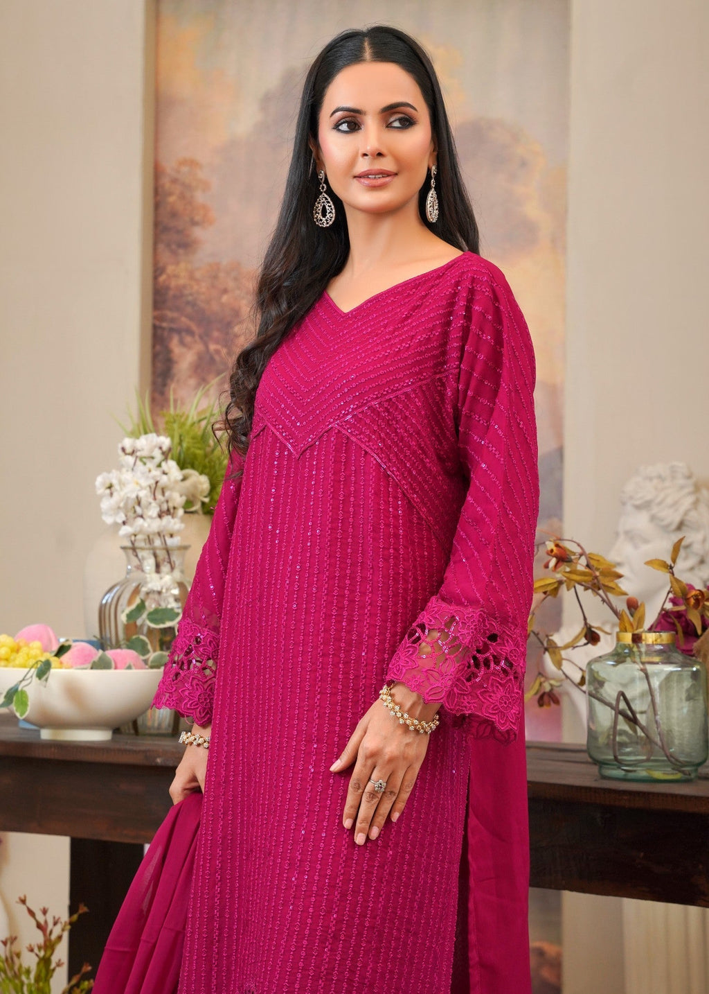 Rangoon Clothing Reshama HotPink Women 3pcs