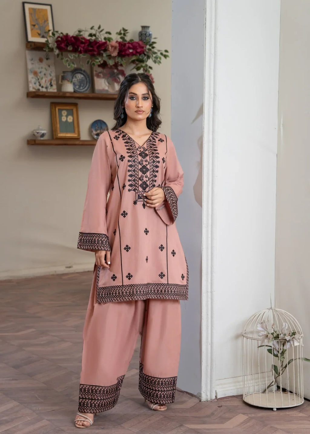 Akhrot Clothing Light Brown Farshi Set Women 2pcs