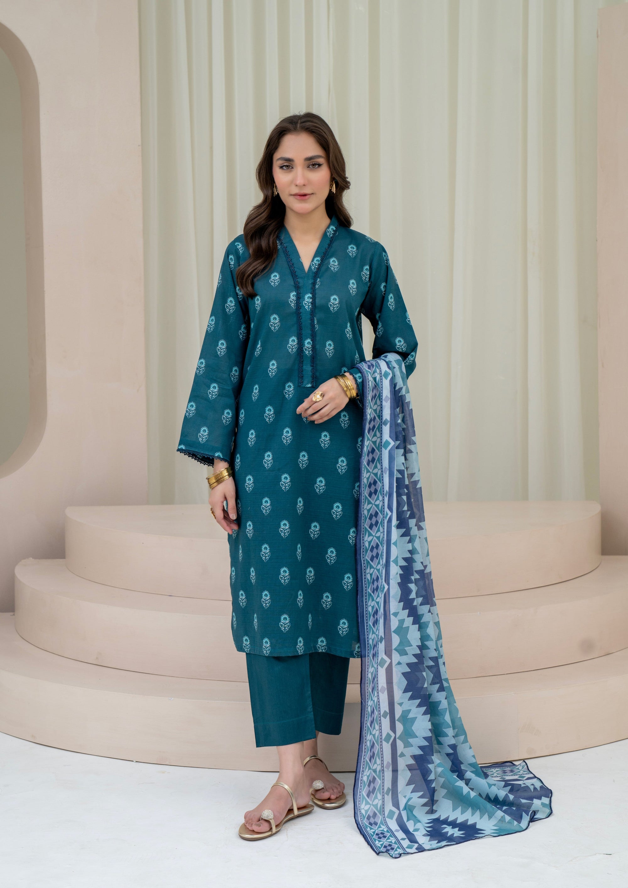 Shanaya Teal Women 3pcs