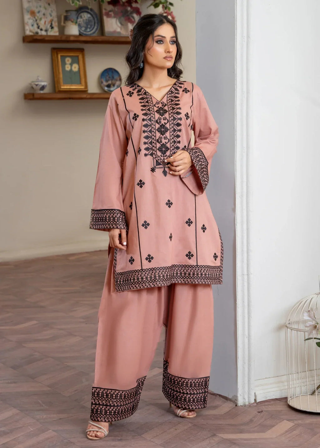 Akhrot Clothing Light Brown Farshi Set Women 2pcs