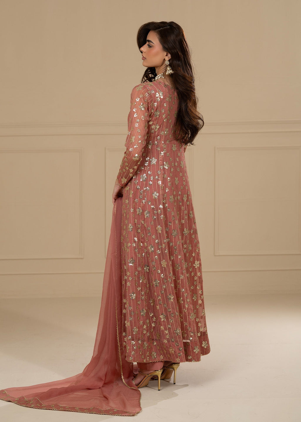 Ayesha Closet MUSKAAN CORAL PINK Women 3pcs