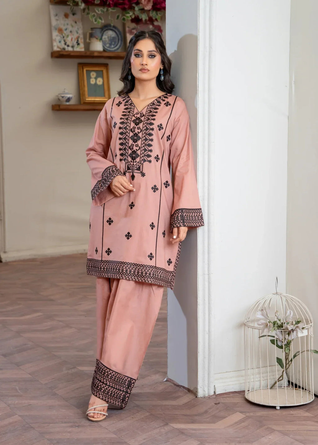 Akhrot Clothing Light Brown Farshi Set Women 2pcs