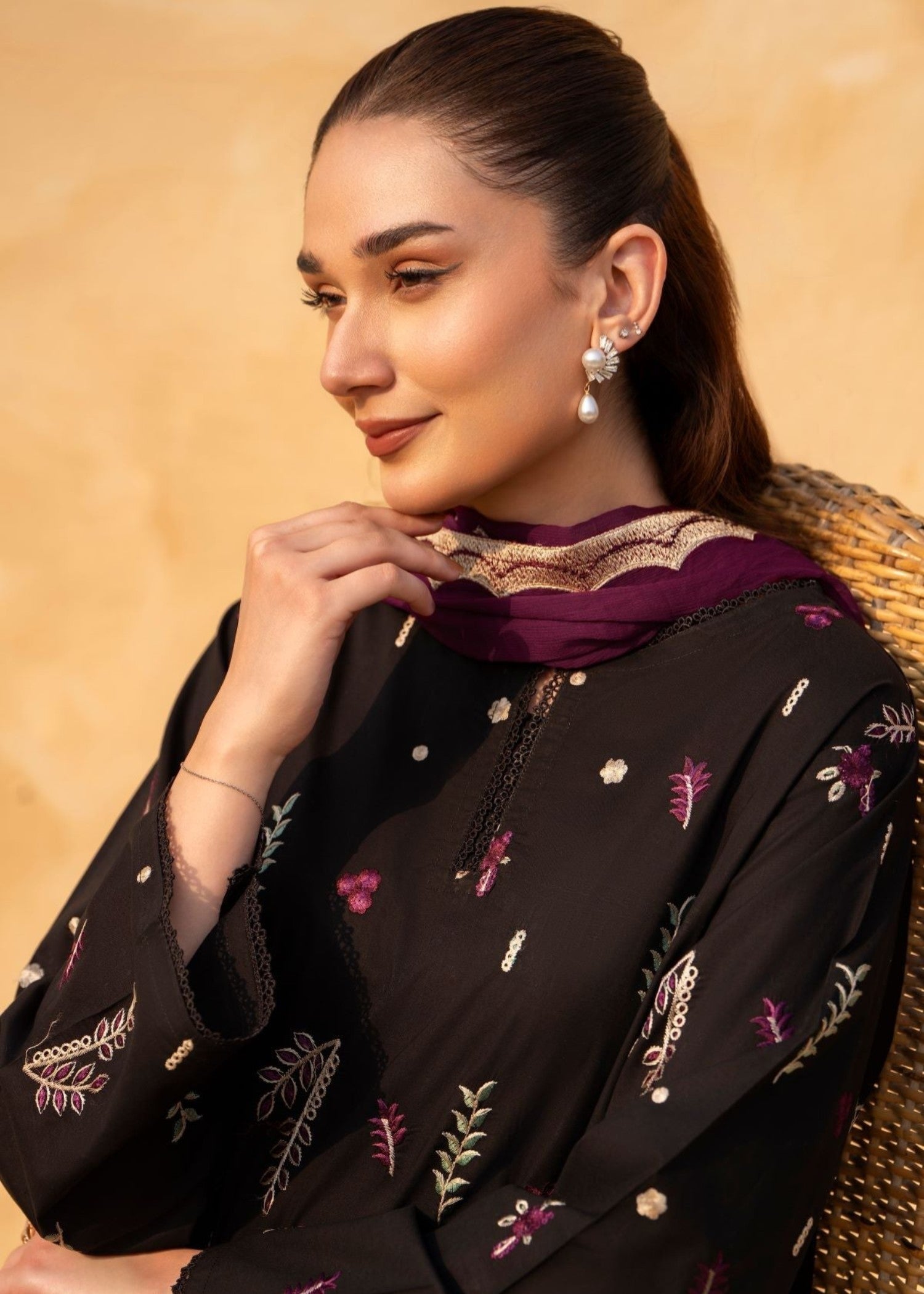 Chaudhary Arts Diana Embroidered Women 3pcs