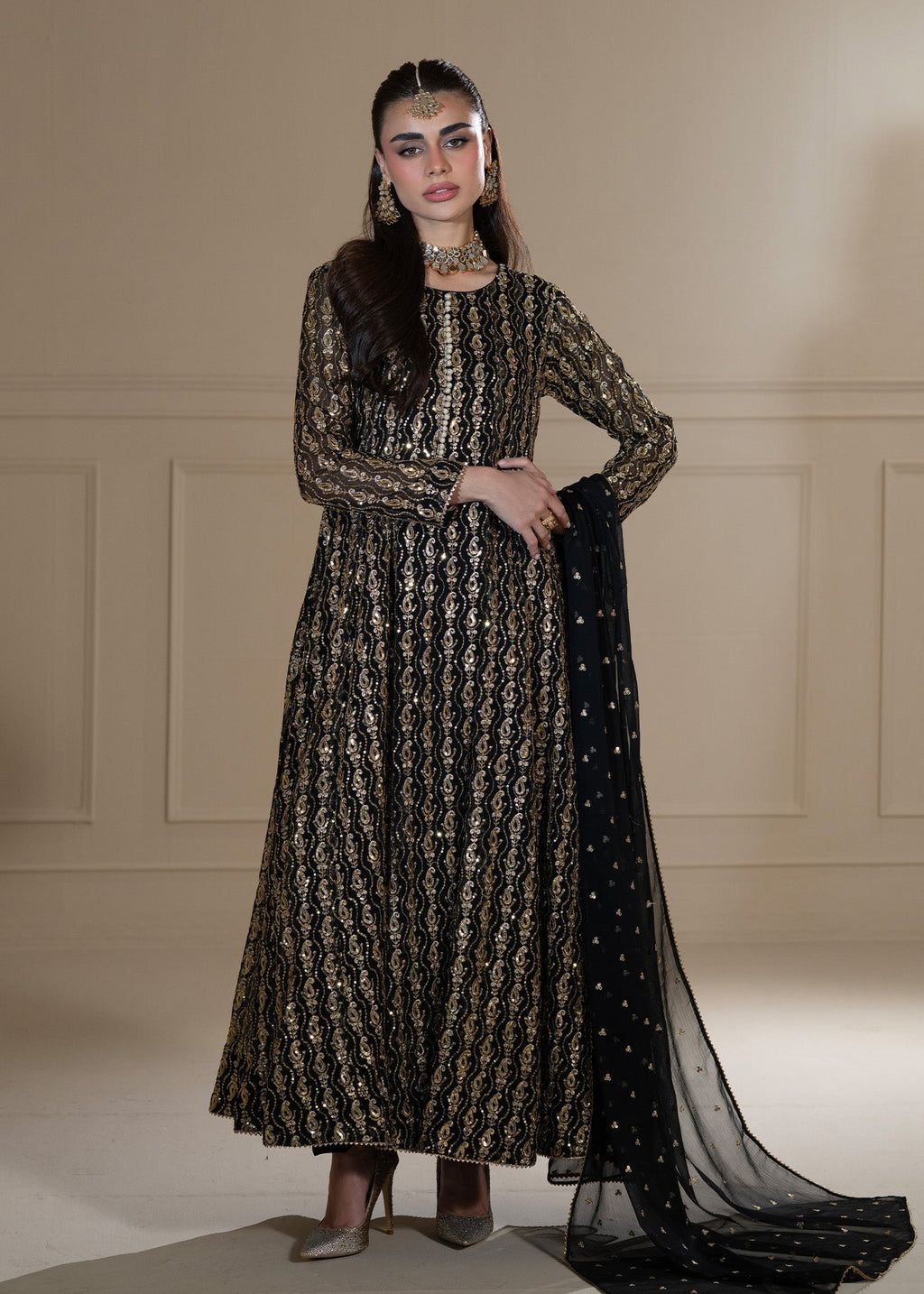 Ayesha Closet SHIREEN GUL BLACK Women 3pcs