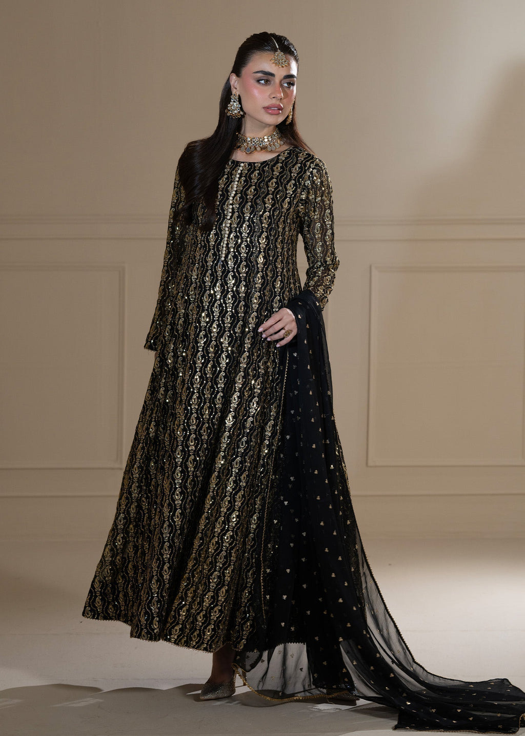 Ayesha Closet SHIREEN GUL BLACK Women 3pcs